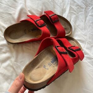 Birkenstock Bright Red Sandals